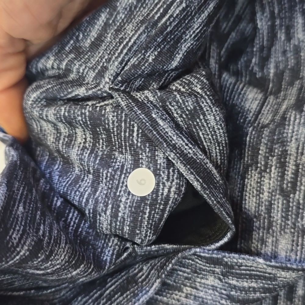 EUC 💎 Lululemon Wunder Under Pant *StirrupDramatic Static White Black/Black SZ6 - Picture 7 of 9